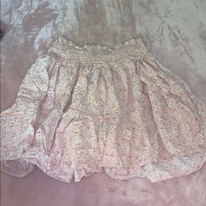 Pink floral skirt
